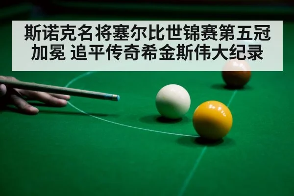斯诺克名将塞尔比世锦赛第五冠加冕 追平传奇希金斯伟大纪录